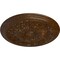 Ekena Millwork Damon Ceiling Medallion (Fits Canopies up to 3 3/8"), Hnd-Painted Root Beer Crackle, 20"OD x 1 1/2"P CM20DARBC - alternate 4